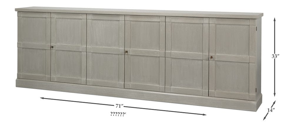 Sarreid Ltd - Luciana 6 Dr Buffet,112",St.Wh,Wood Dr in Tan - R045-82W view 5
