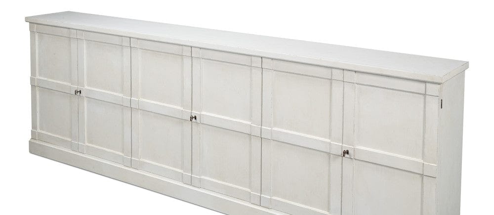 Sarreid Ltd - Luciana 6 Dr Buffet,112",St.Wh,Wood Dr in White - R045-14W view 4