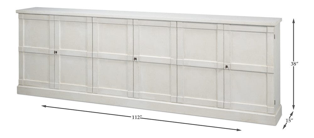 Sarreid Ltd - Luciana 6 Dr Buffet,112",St.Wh,Wood Dr in White - R045-14W view 14