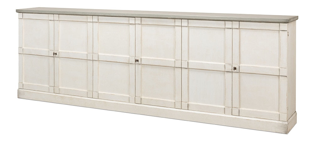 Sarreid Ltd - Luciana Wood Drs Buffet,112in,St.Wht,Grey - R04514T15W veiw 1