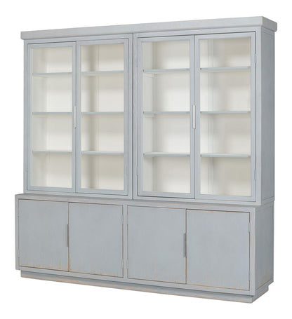 Sarreid Ltd - Maldives 4 Door Bookcase, Eros Blue - 53543 veiw 1