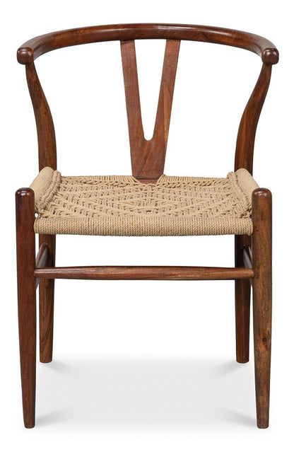 Sarreid Ltd - Mao Chair - Brown - 53935 veiw 2