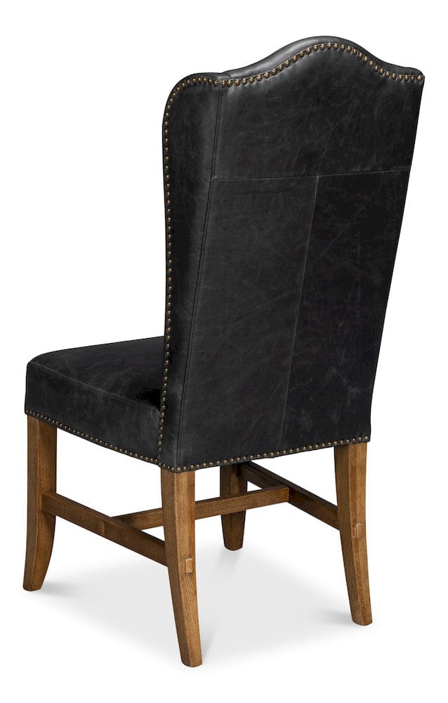 Sarreid Ltd - Mercado High Back Dining Chair, Black in Black - 54129 view 5