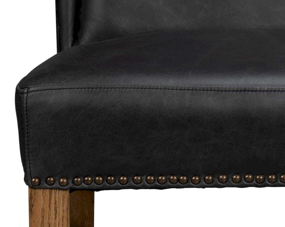 Sarreid Ltd - Mercado High Back Dining Chair, Black in Black - 54129 view 6