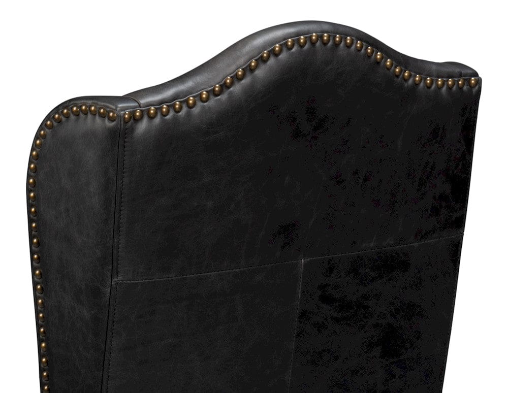 Sarreid Ltd - Mercado High Back Dining Chair, Black in Black - 54129 view 7