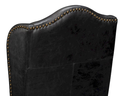 Sarreid Ltd - Mercado High Back Dining Chair, Black in Black - 54129 view 7
