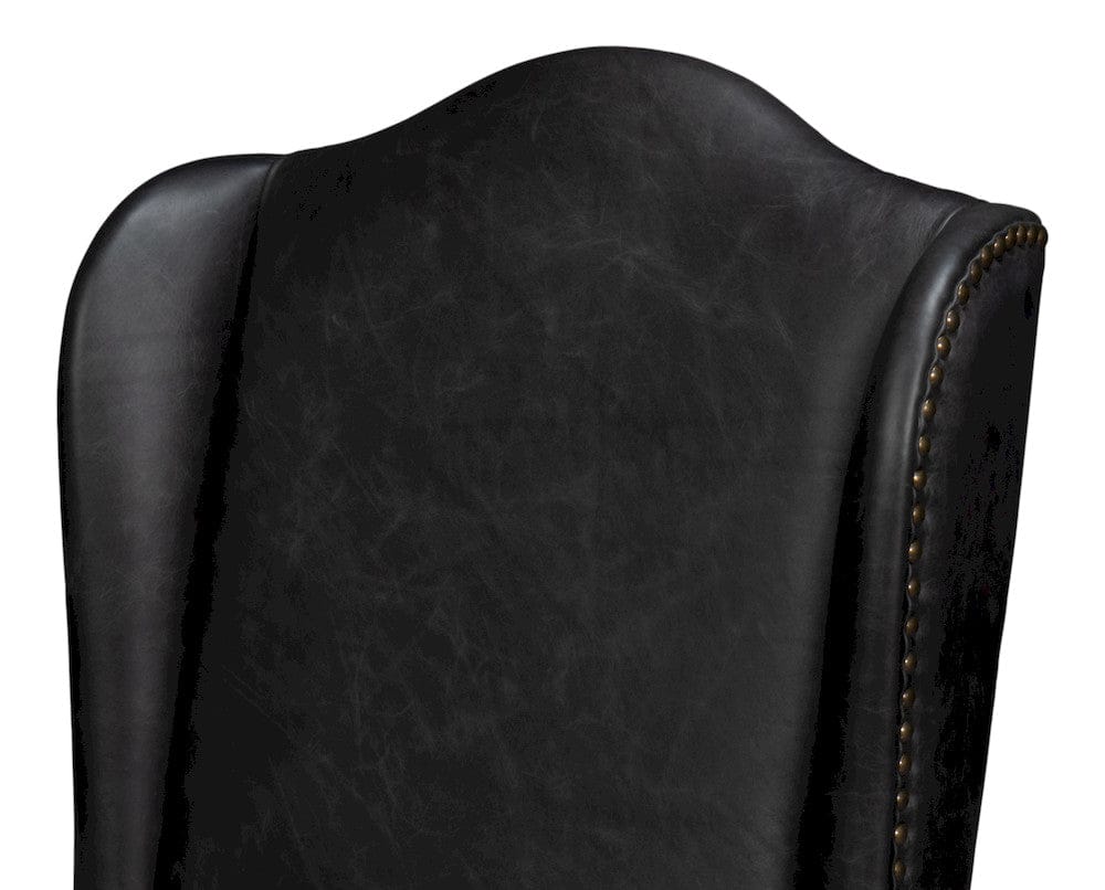 Sarreid Ltd - Mercado High Back Dining Chair, Black in Black - 54129 view 8