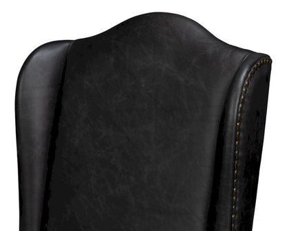 Sarreid Ltd - Mercado High Back Dining Chair, Black in Black - 54129 view 8