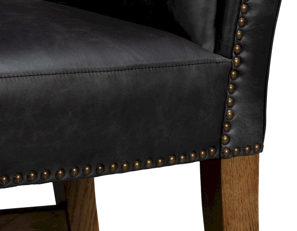 Sarreid Ltd - Mercado High Back Dining Chair, Black in Black - 54129 view 10