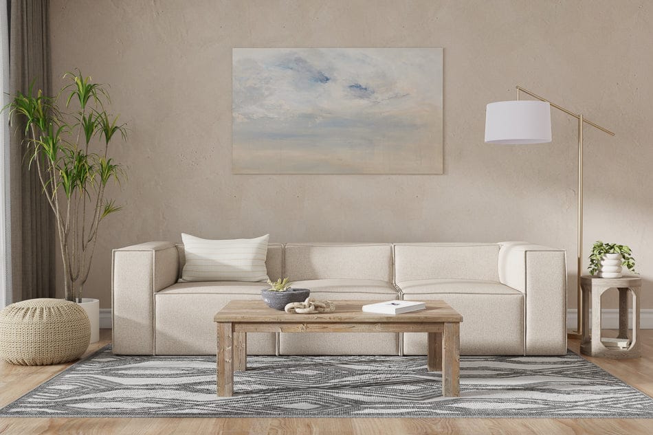 Sarreid Ltd - Miles Sofa, Fabric in Beige - 53792 view 7