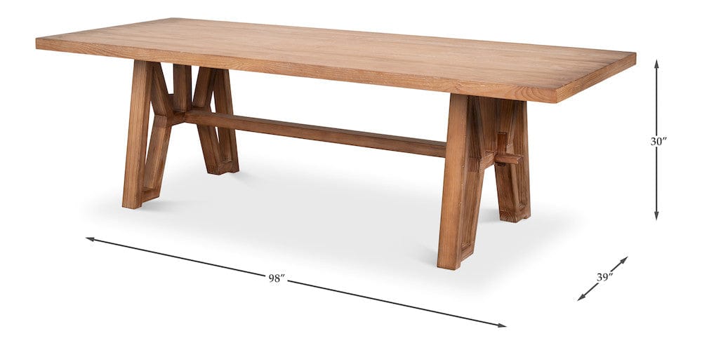 Sarreid Ltd - Miner's Camp Dining Table in Natural - 54319 view 12