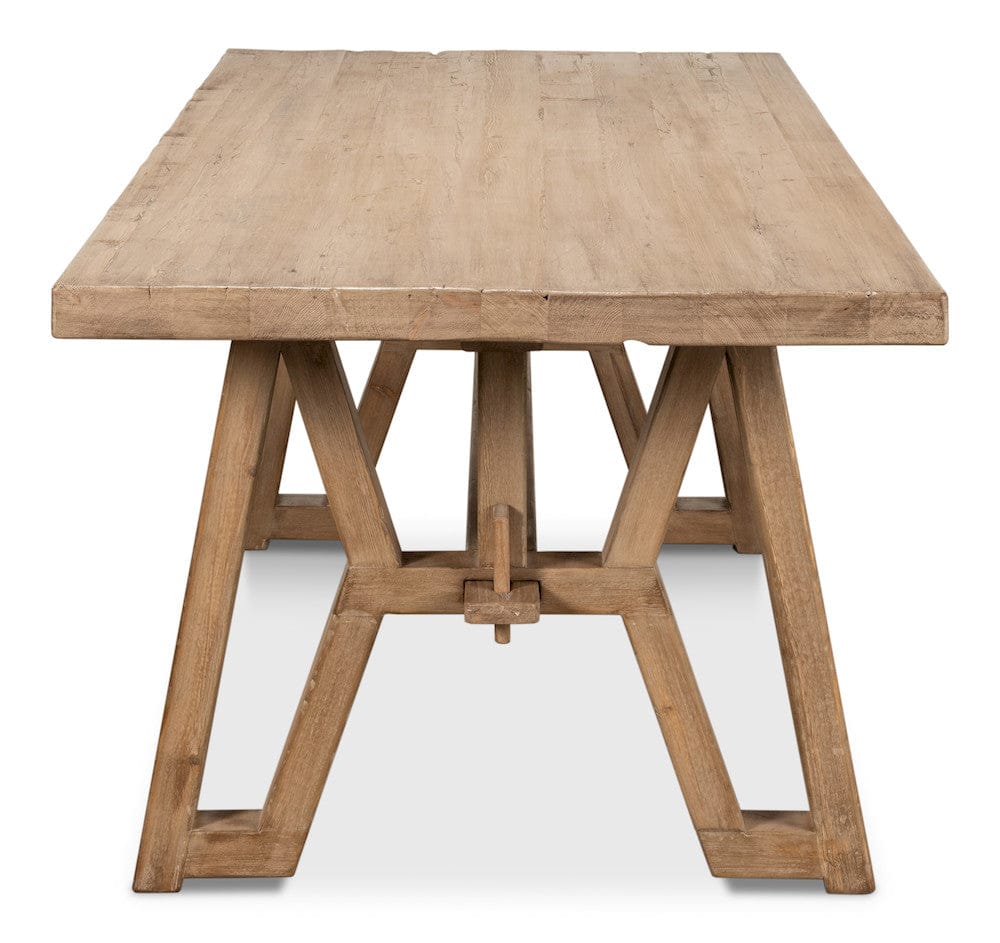 Sarreid Ltd - Miner's Camp Dining Table in Tan - 52955 view 7