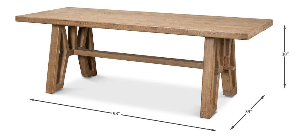 Sarreid Ltd - Miner's Camp Dining Table in Tan - 52955 view 13