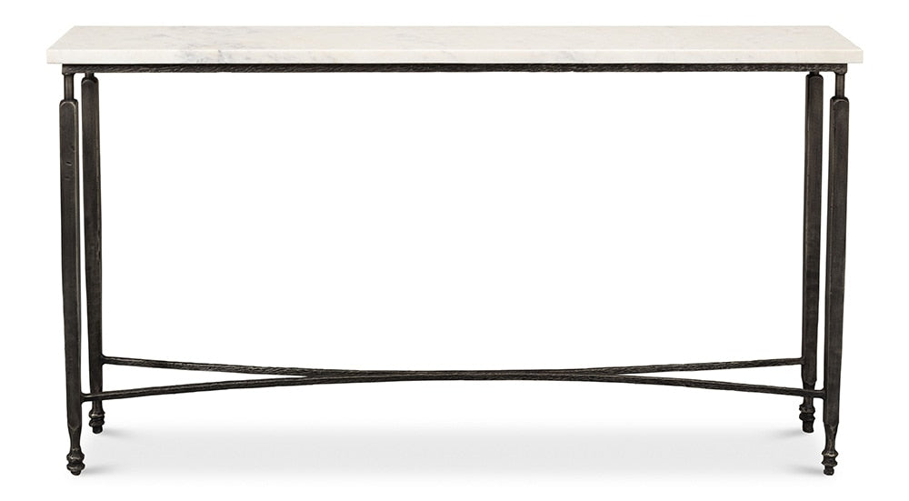 Sarreid Ltd - Mykos Console Table - White Marble - 53804 veiw 2