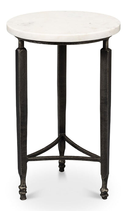 Sarreid Ltd - Mykos Side Table - White Marble - 53803 veiw 1