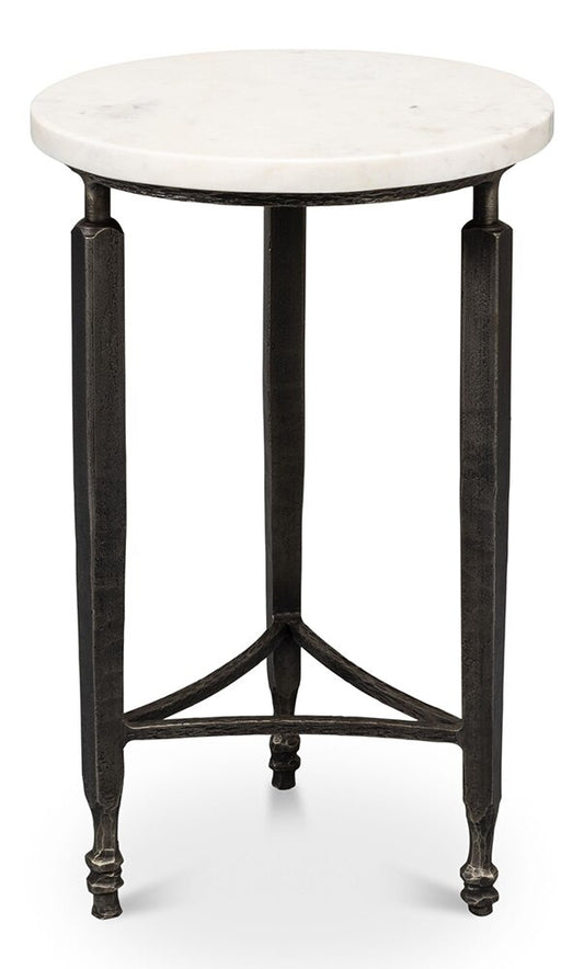 Sarreid Ltd - Mykos Side Table - White Marble - 53803 veiw 1