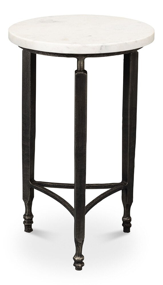 Sarreid Ltd - Mykos Side Table - White Marble - 53803 veiw 2