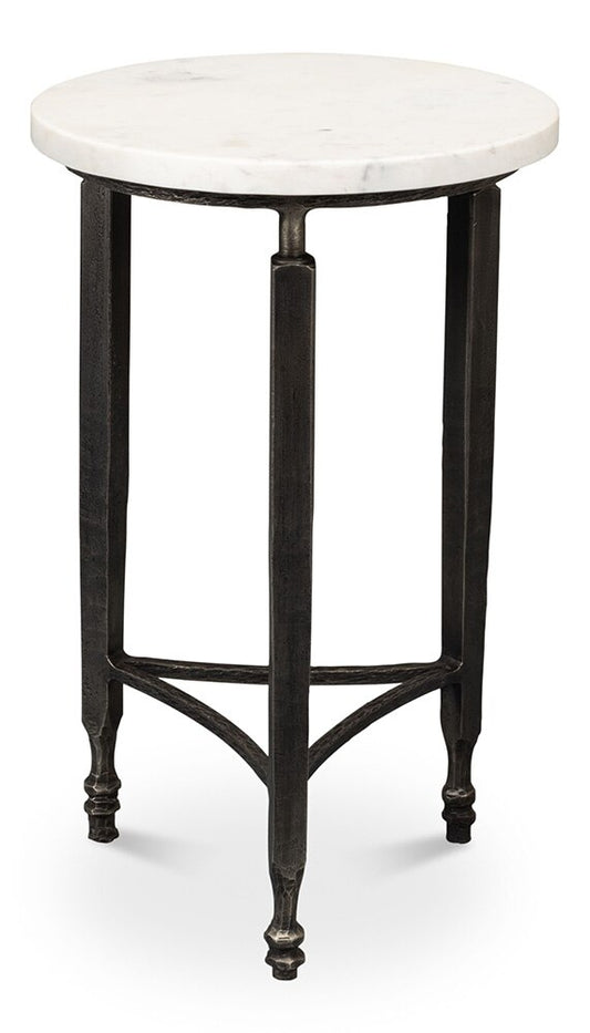 Sarreid Ltd - Mykos Side Table - White Marble - 53803 veiw 2