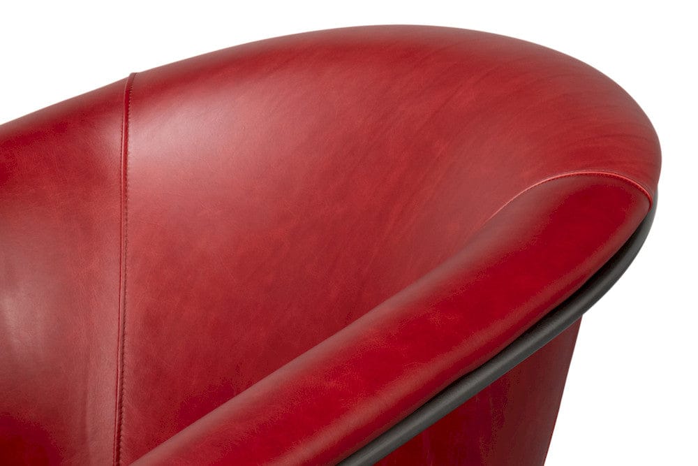 Sarreid Ltd - Nagel Distilled Leather Chair,New Rouge in Red - 54189 view 10