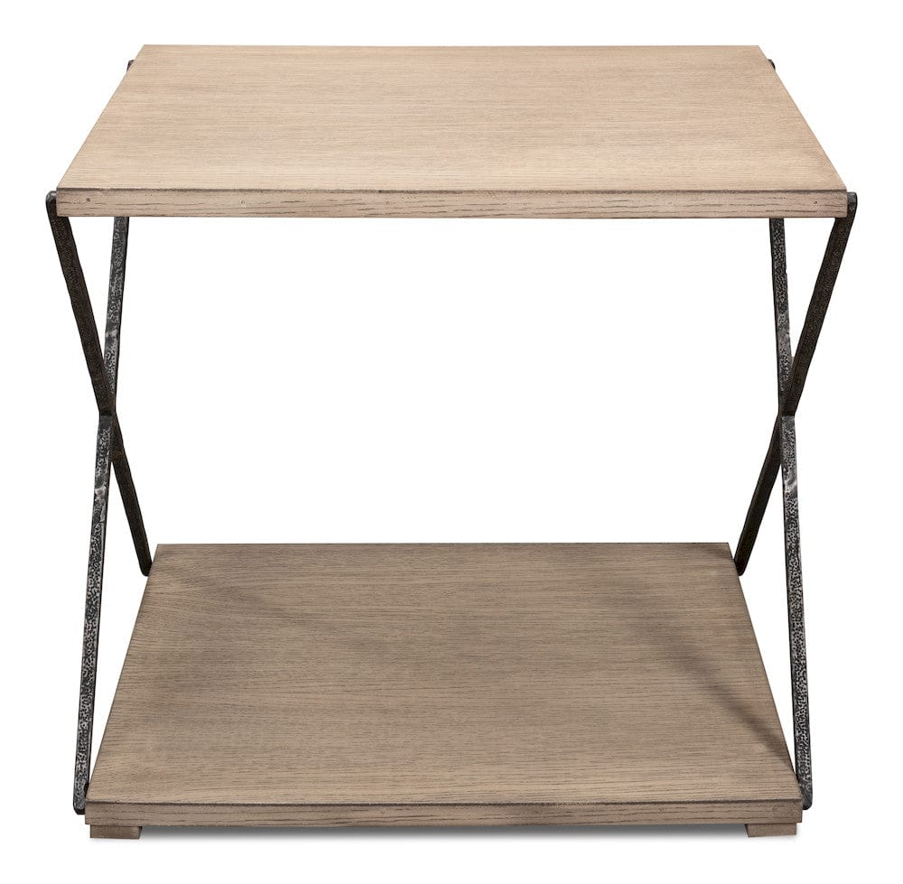 Sarreid Ltd - Nathanial Side Table in Beige - 53354 view 7