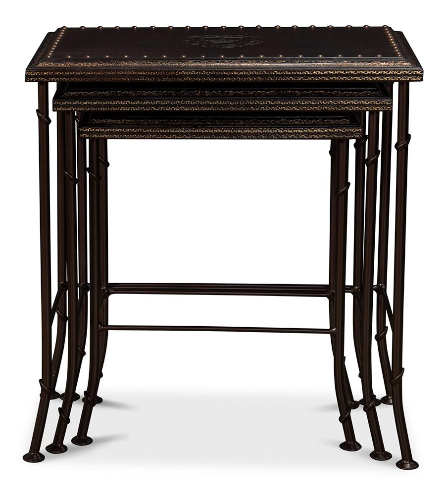 Sarreid Ltd - Noble Nesting Tables, Set Of 3 - Brown - 11354 veiw 2