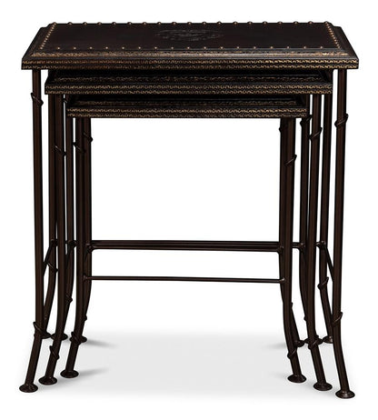 Sarreid Ltd - Noble Nesting Tables, Set Of 3 - Brown - 11354 veiw 2