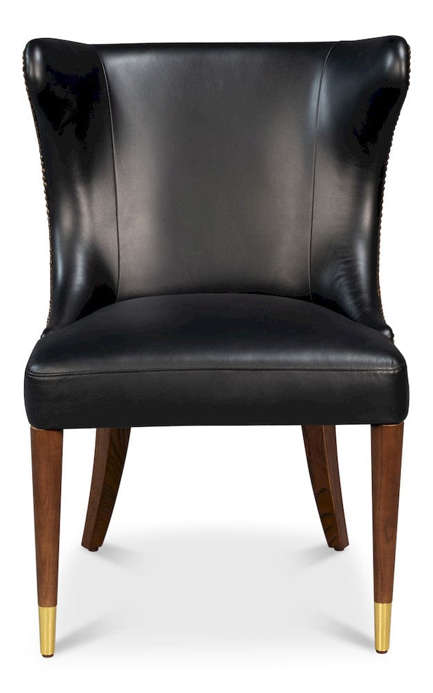 Sarreid Ltd - Norwood Dining Chair, Onyx Black in Black - 54279 view 2