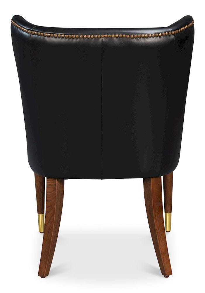 Sarreid Ltd - Norwood Dining Chair, Onyx Black in Black - 54279 view 4
