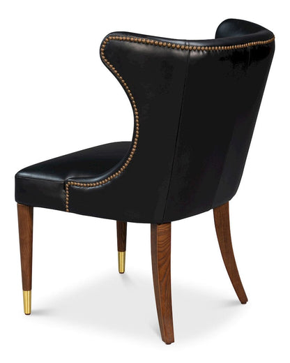 Sarreid Ltd - Norwood Dining Chair, Onyx Black in Black - 54279 view 5