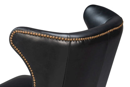 Sarreid Ltd - Norwood Dining Chair, Onyx Black in Black - 54279 view 7