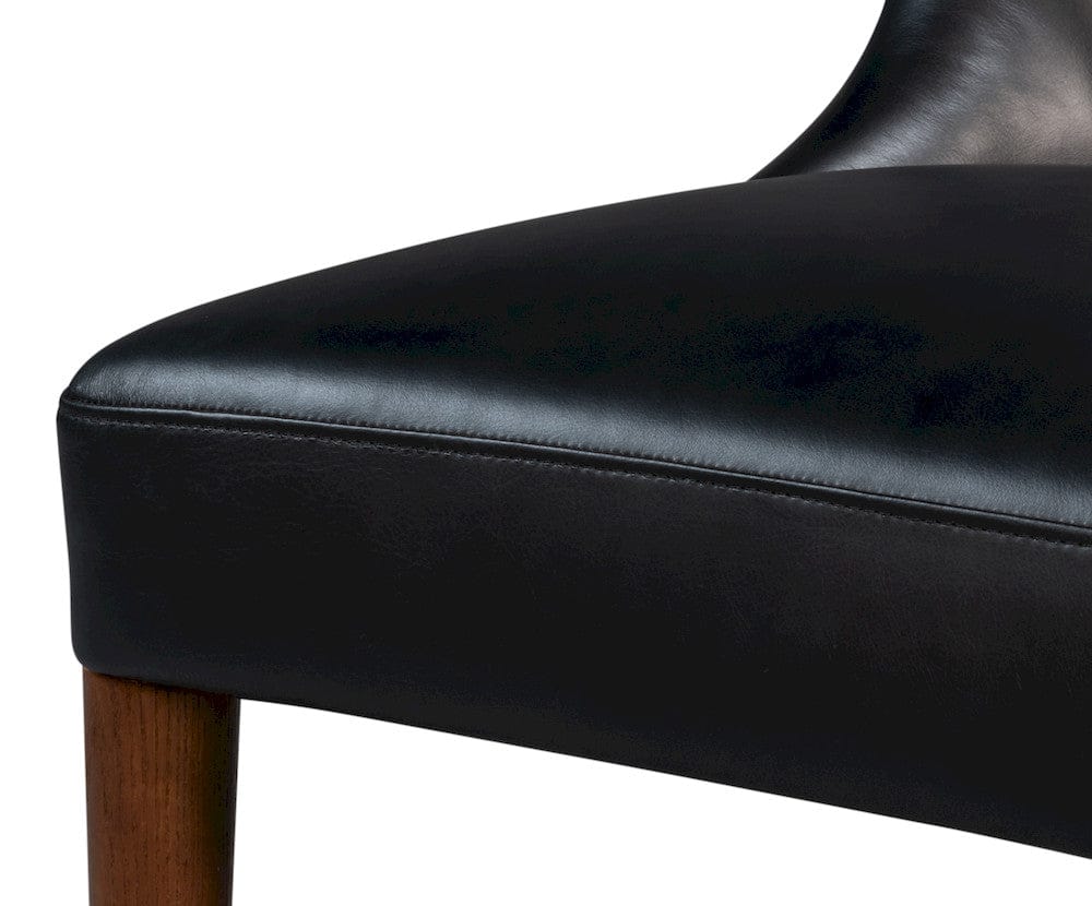 Sarreid Ltd - Norwood Dining Chair, Onyx Black in Black - 54279 view 8