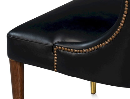 Sarreid Ltd - Norwood Dining Chair, Onyx Black in Black - 54279 view 10