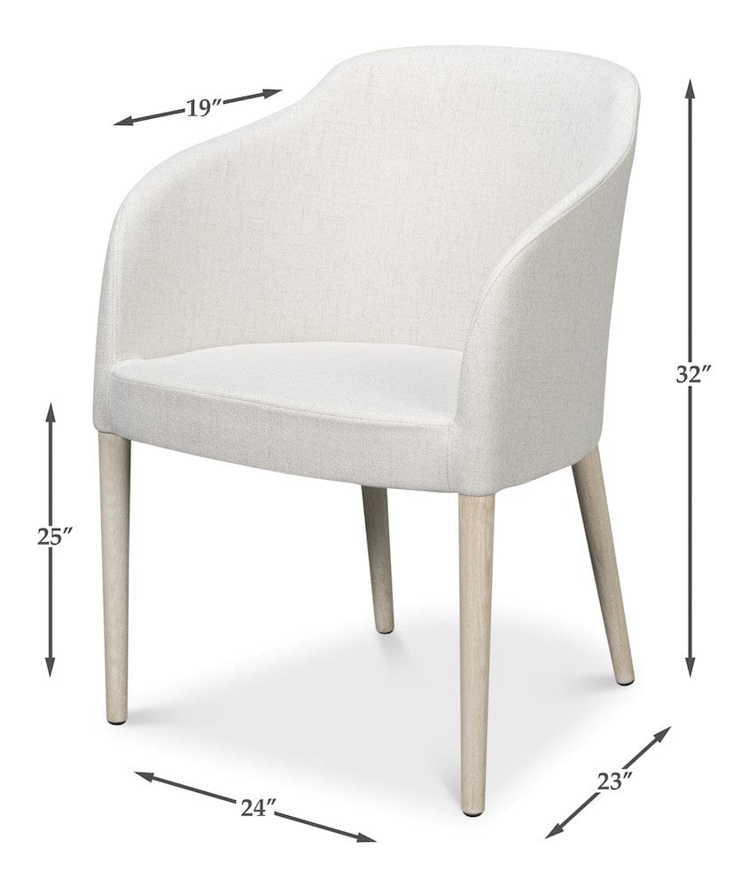 Sarreid Ltd - Occasional Contemporary Chair,Lime White in White - U067-69AS view 13