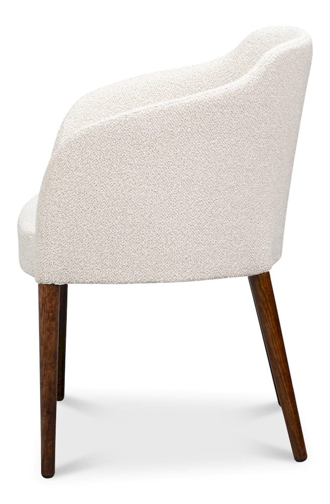 Sarreid Ltd - Occasional Contemporary Chair,Walnut in Beige - U067-02BBC view 3