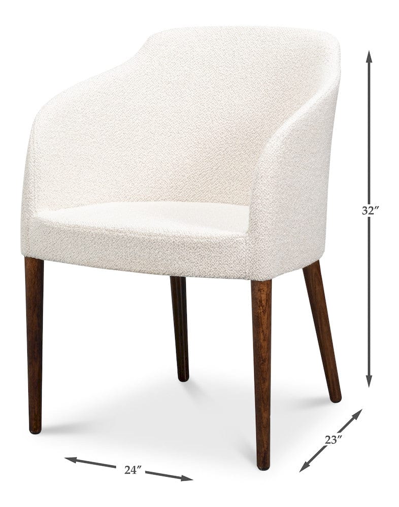 Sarreid Ltd - Occasional Contemporary Chair,Walnut in Beige - U067-02BBC view 12