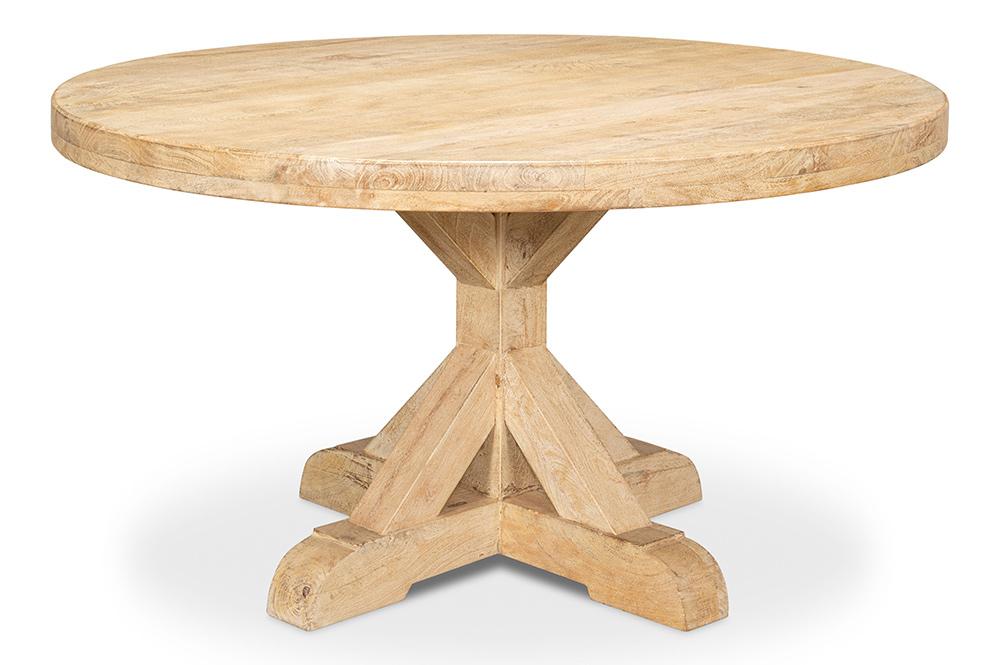 Sarreid Ltd - Oleski Round Dining Table - NATURAL - 53644 veiw 1