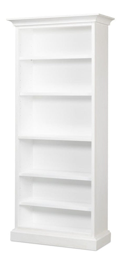 Sarreid Ltd - Open Shelf Bookcase, Cortina White in White - R243-79 view 1