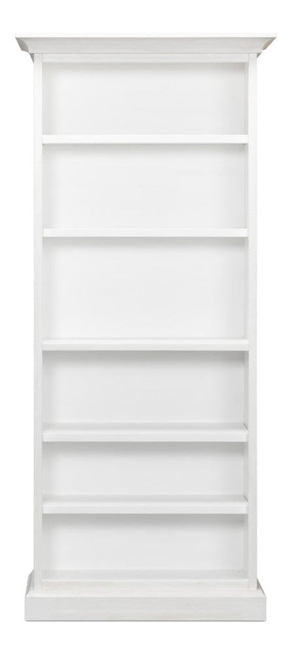 Sarreid Ltd - Open Shelf Bookcase, Cortina White in White - R243-79 view 2
