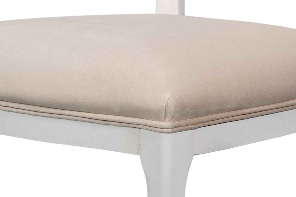 Sarreid Ltd - Oval Cane Back S/Chair, Cortina White in White - U093-08TV view 8