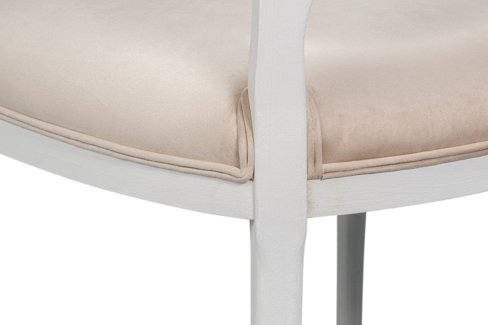 Sarreid Ltd - Oval Cane Back S/Chair, Cortina White in White - U093-08TV view 12