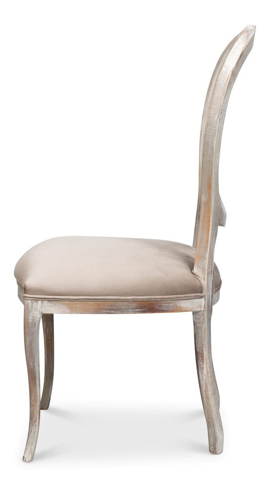 Sarreid Ltd - Oval Cane Back S/Chair, Grey Oak, Grey in Grey - U093-06TG view 3