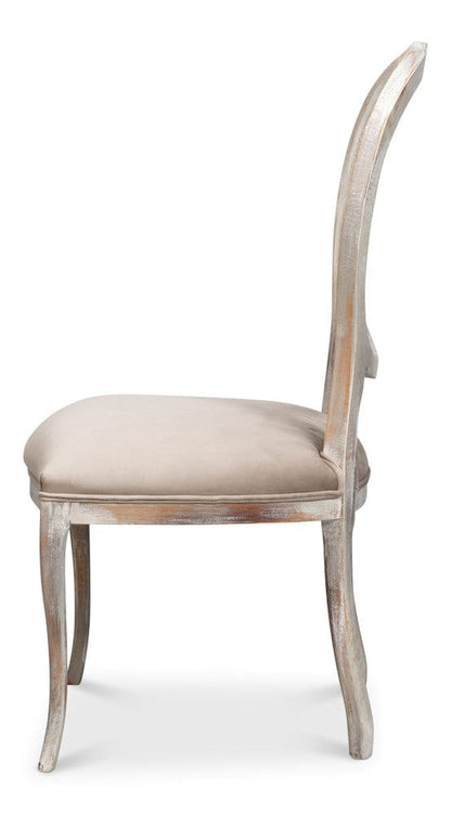 Sarreid Ltd - Oval Cane Back S/Chair, Grey Oak, Grey in Grey - U093-06TG view 3