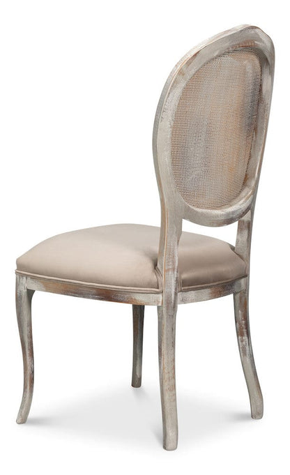 Sarreid Ltd - Oval Cane Back S/Chair, Grey Oak, Grey in Grey - U093-06TG view 5