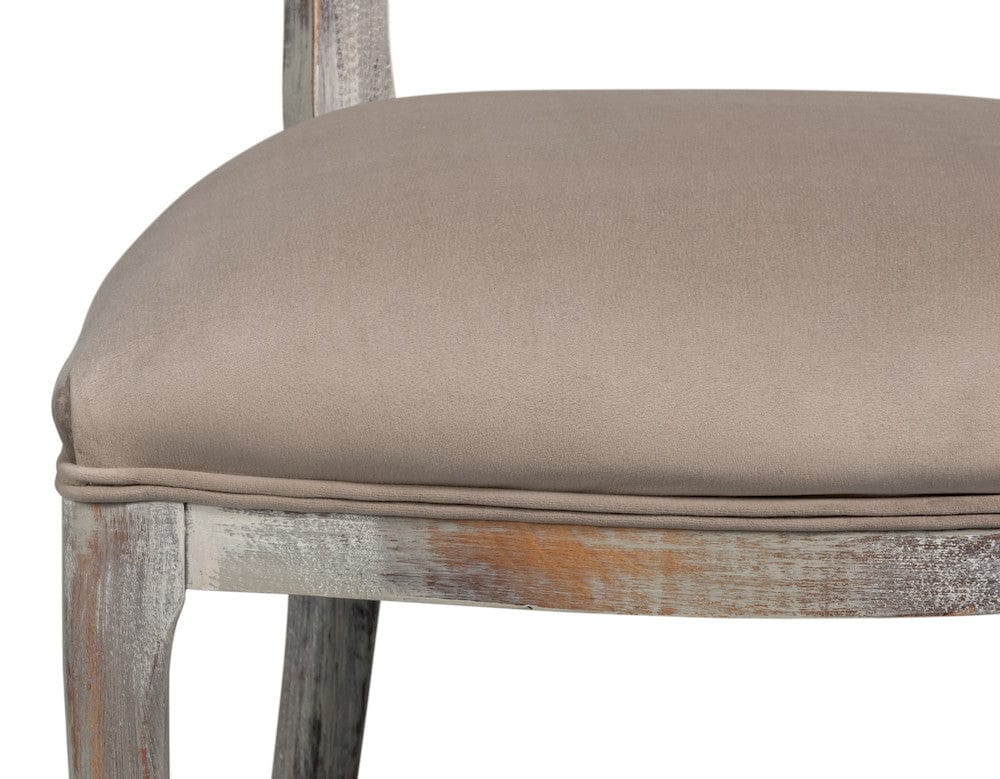 Sarreid Ltd - Oval Cane Back S/Chair, Grey Oak, Grey in Grey - U093-06TG view 6