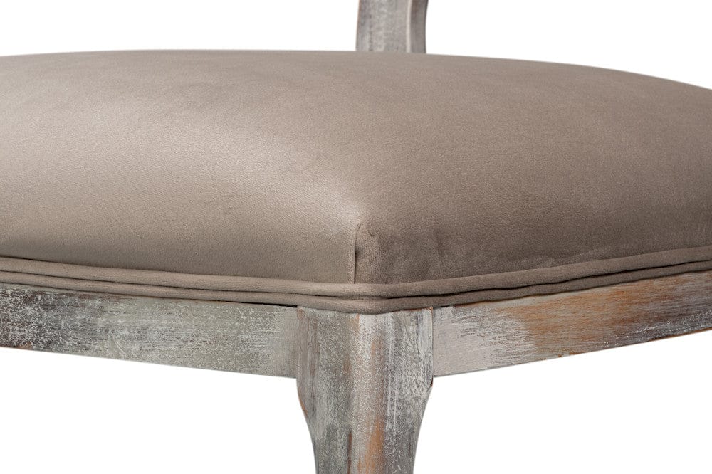 Sarreid Ltd - Oval Cane Back S/Chair, Grey Oak, Grey in Grey - U093-06TG view 8