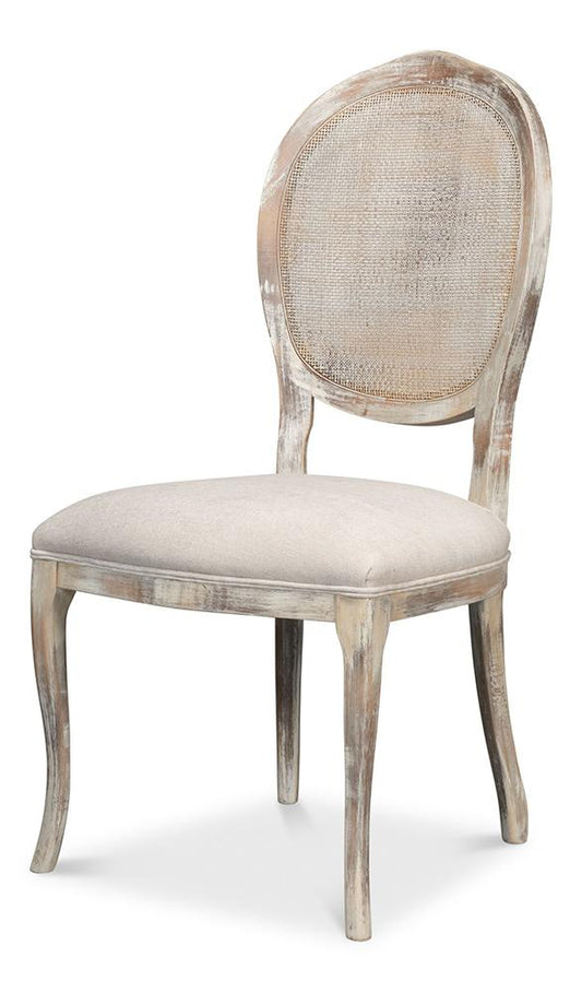 Sarreid Ltd - Oval Cane Back S/Chair,Grey Oak, Taupe (Set of 2) - U093-06F47 veiw 1
