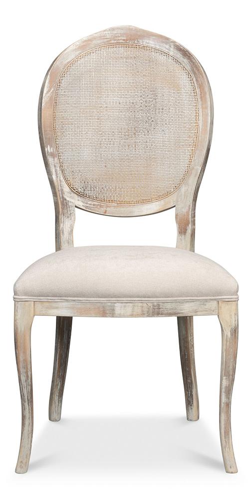 Sarreid Ltd - Oval Cane Back S/Chair,Grey Oak, Taupe (Set of 2) - U093-06F47 veiw 2