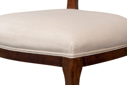 Sarreid Ltd - Oval Cane Back S/Chair, Walnut,Taupe Vel in Tan - U093-02TV view 8