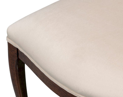 Sarreid Ltd - Oval Cane Back S/Chair, Walnut,Taupe Vel in Tan - U093-02TV view 10