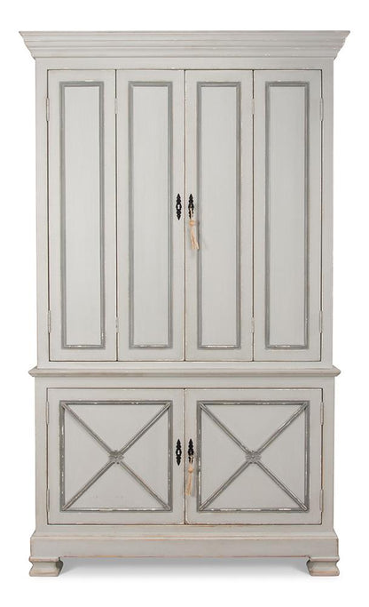 Sarreid Ltd - Painted Directoire Style Cupboard - Grey - 30122 veiw 2